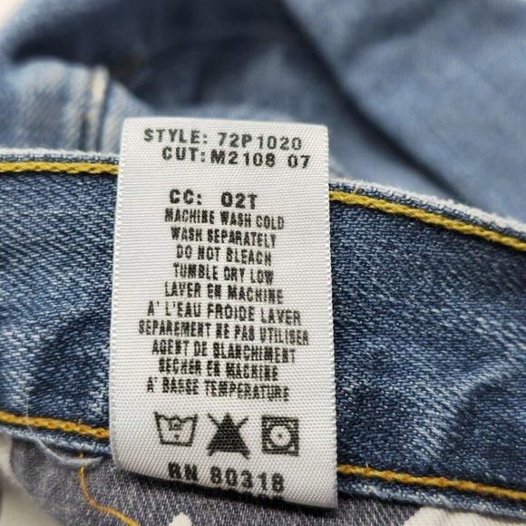 Lucky Brand Jeans Vintage Straight Leg Mens Sz 40 Made USA 34" Inseam Blue Denim - Picture 8 of 12